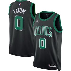 Jayson Tatum #0 Celtics Jordan Jersey - Black Statement Edition - Size 2X
